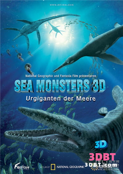 3D纪录片《与海怪同行：史前探险3D》BBC纪录片 下载 左右格式 3D版 高清 网盘 下载
