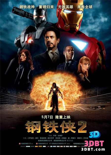 3D电影《钢铁侠2》3D左右分屏格式 高清网盘 下载 VR3D电影