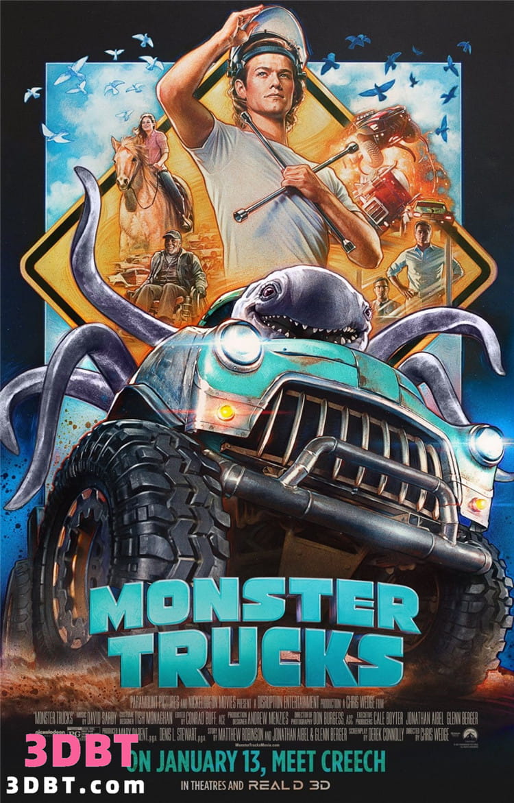 3D电影《怪兽卡车3D》MonsterTrucks 3D 英文 左右格式 3D版下载